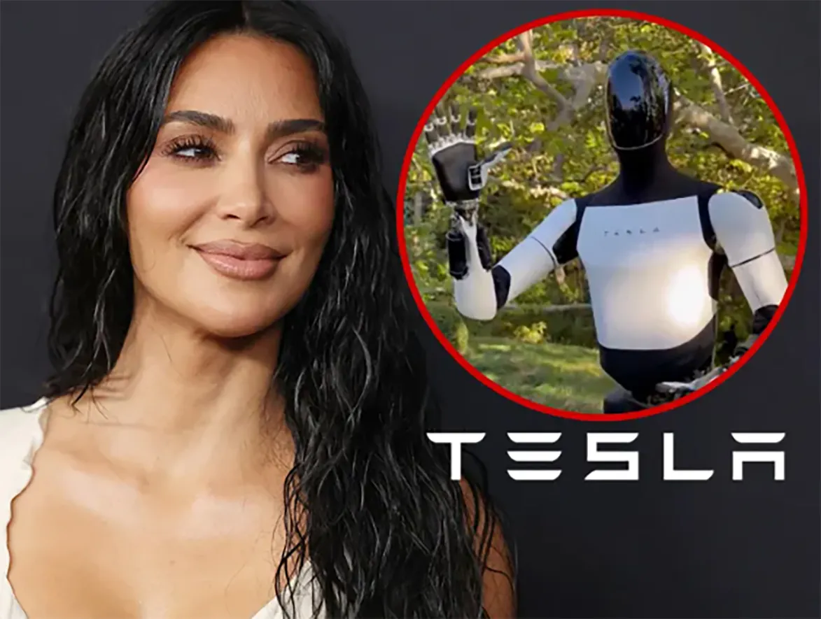 Kim Kardashian mê robot của Elon Musk