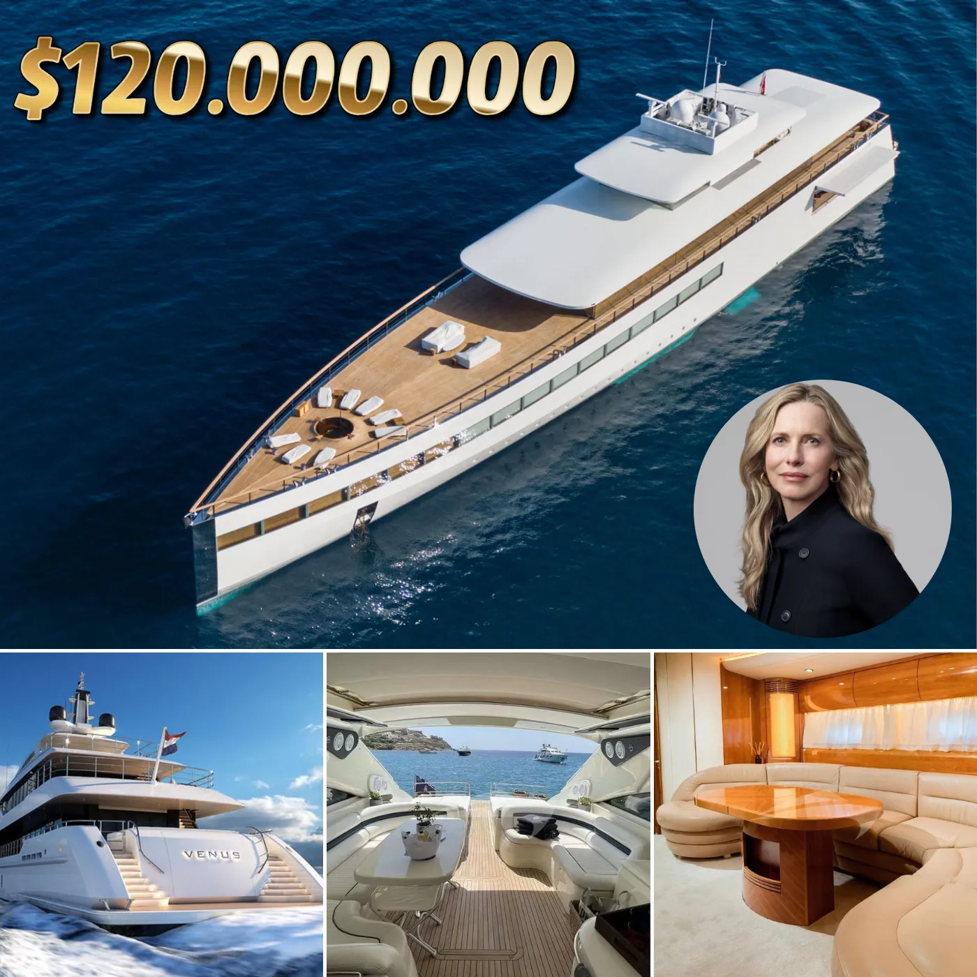 Exploring Laurene Powell Jobs’ $120 Million Venus Yacht: An Icon of Wealth and Luxury