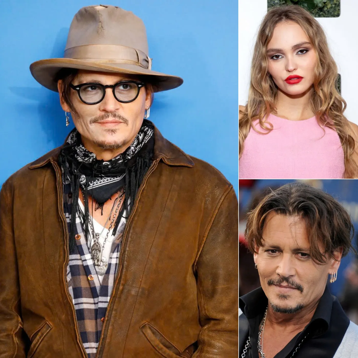 Johnny Depp looked very much in love with daughter Lily-Rose as the pair were spotted on a night out.