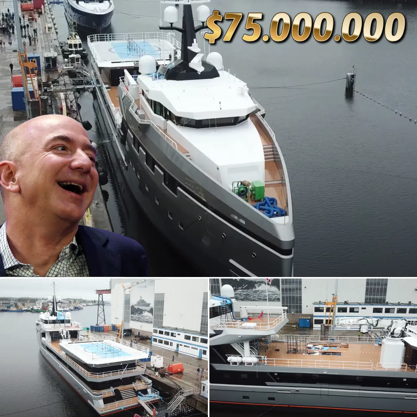 The Secret Life in 75 Million Dollar Floating Luxury Fortress of Jeff Bezos