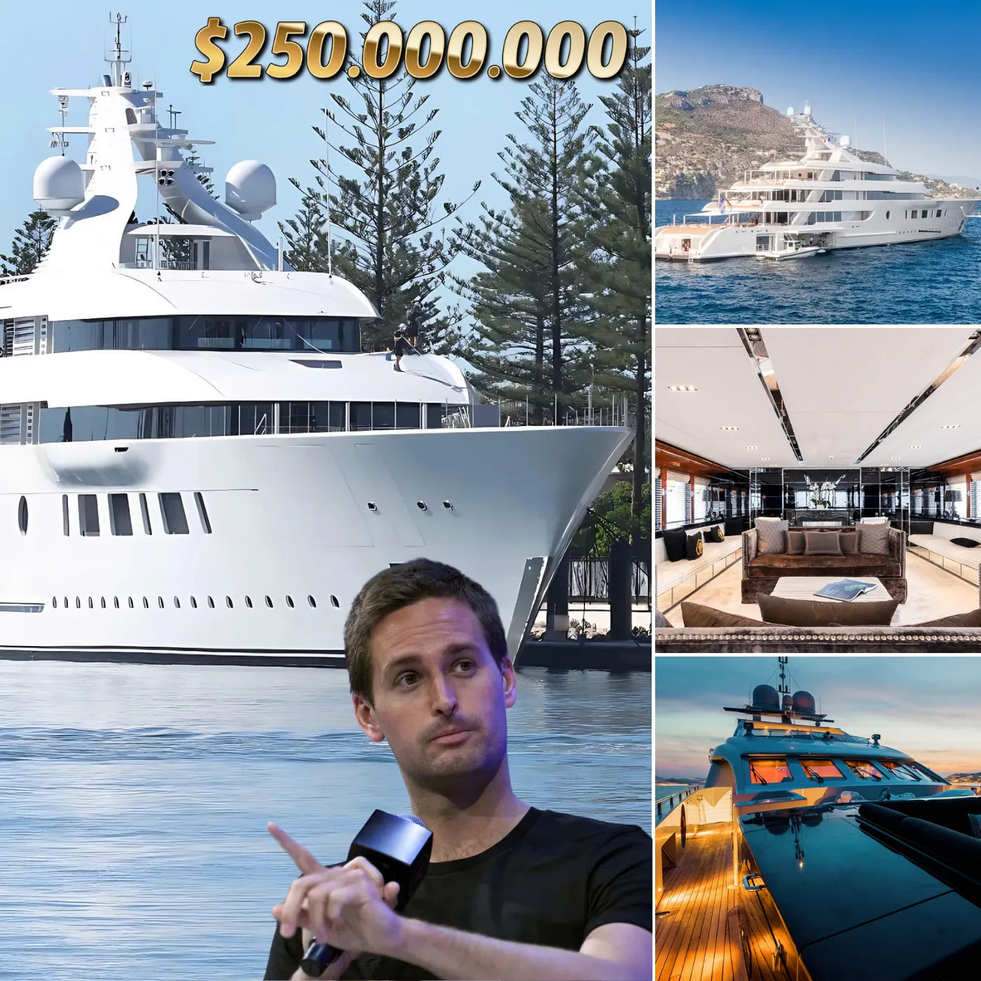 Evan Spiegel Spends 250 Million Dollars on Bliss Yacht While the World Watches in Shock