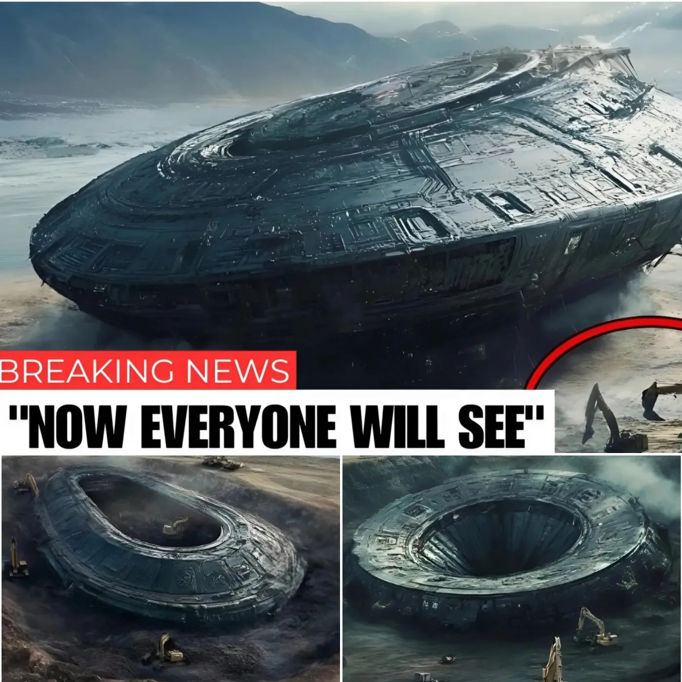 Massive Spaceship Unearthed After Thousands of Years Beneath the Earth!