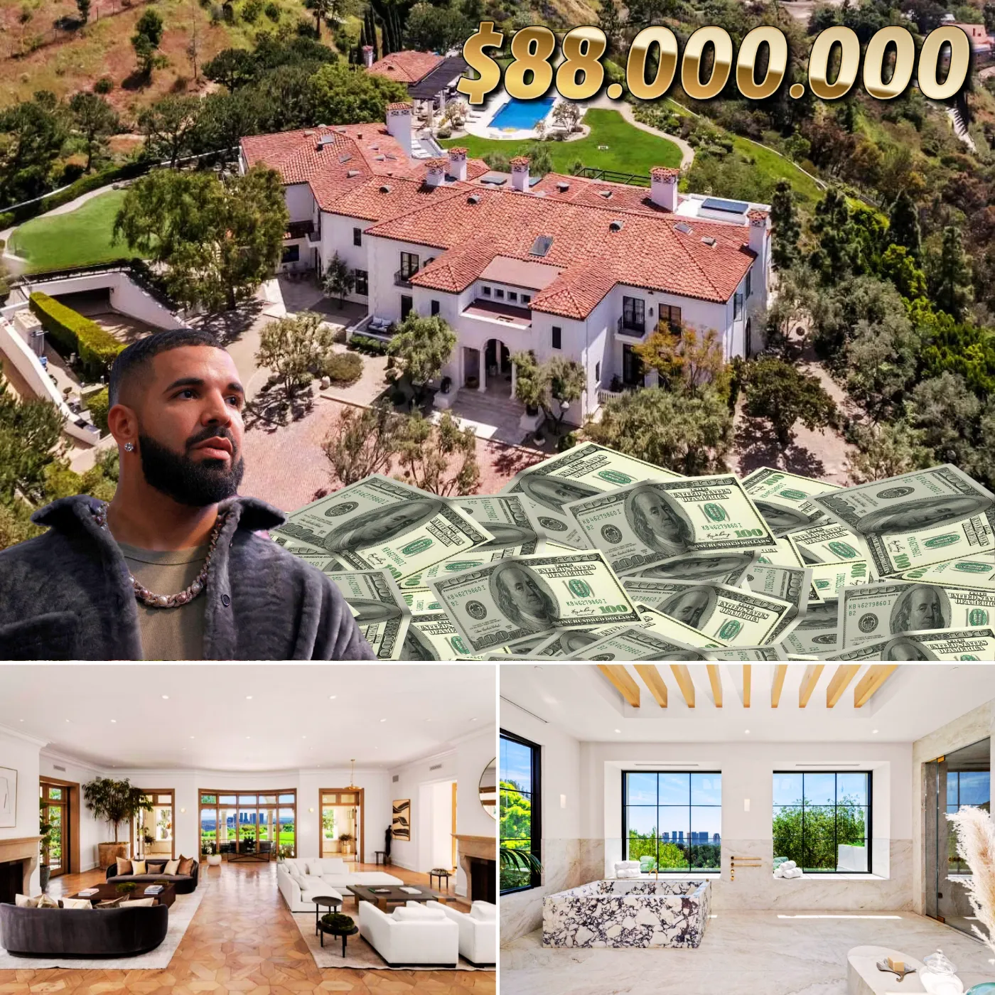 Only Billionaires Can Dream of Owning a Masterpiece Like 88 Million Dollar Estate of Drake