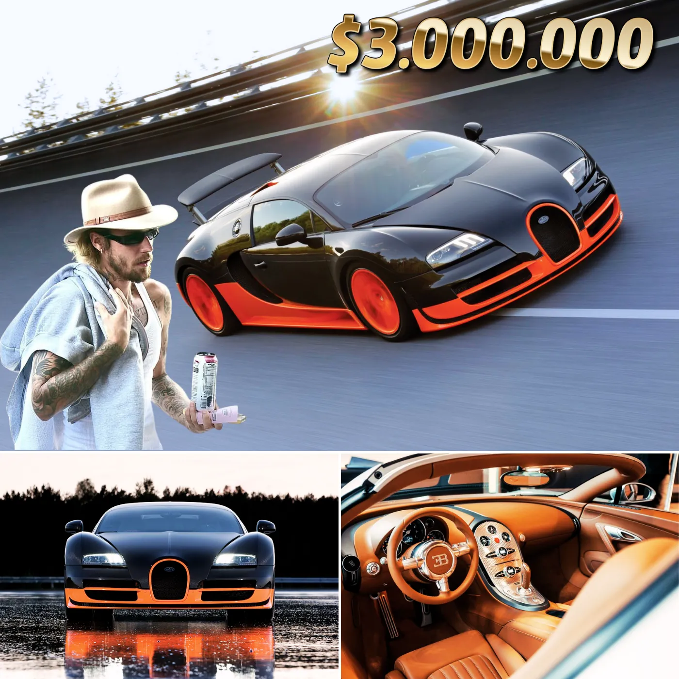 3 Million Dollar Bugatti Veyron of Justin Bieber Makes a Bold Statement Despite His Health Struggles