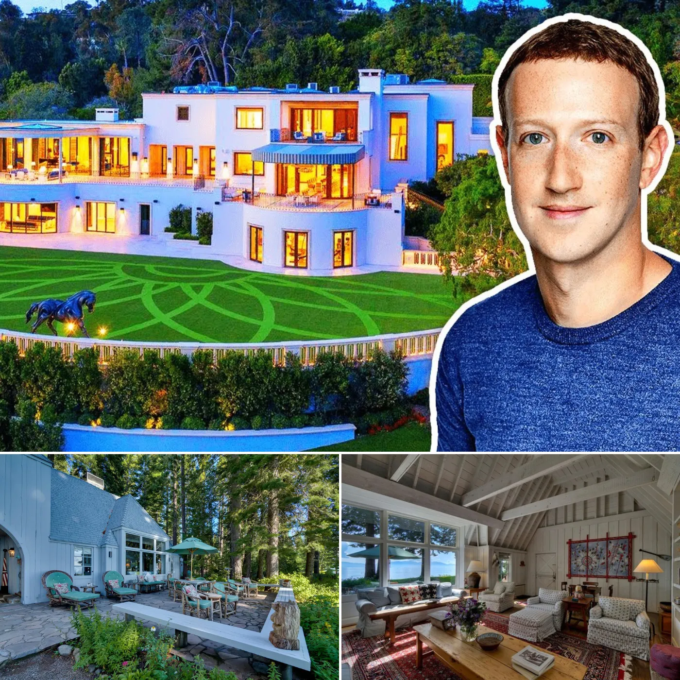 The Mystery Inside Mark Zuckerberg’s $100 Million Mansions – Designed Like a Palace!