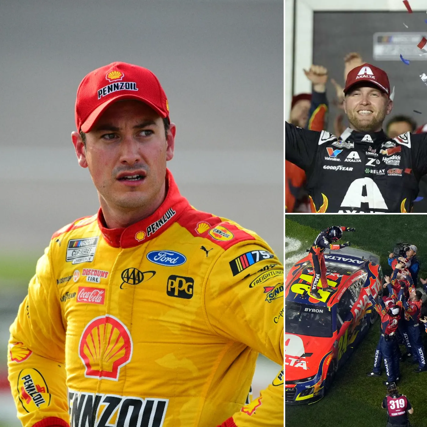 Joey Logano and five other angry drivers demanded that NASCAR review William Byron's invalid victory.