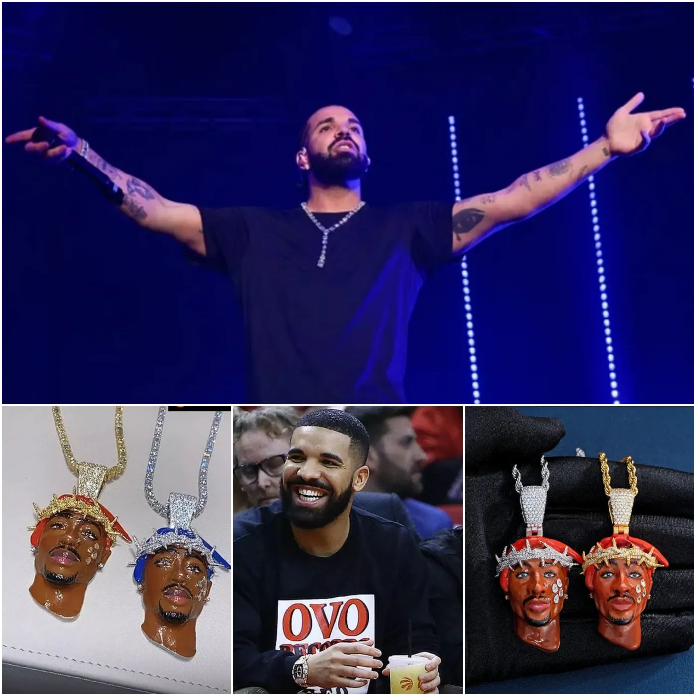 Drake Commissions $300,000 Diamond Chains in Honor of Tupac Shakur