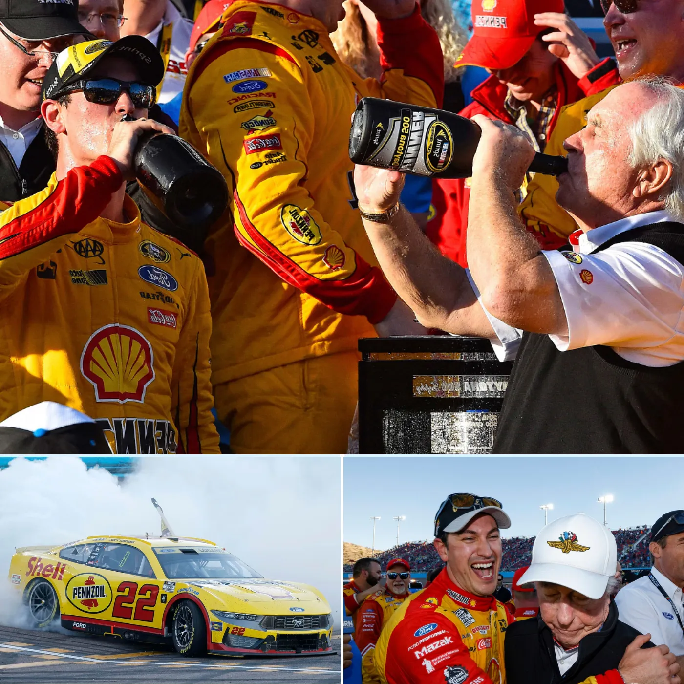 Joey Logano wins the Ambetter Health 400, sending Team Penske to the top.