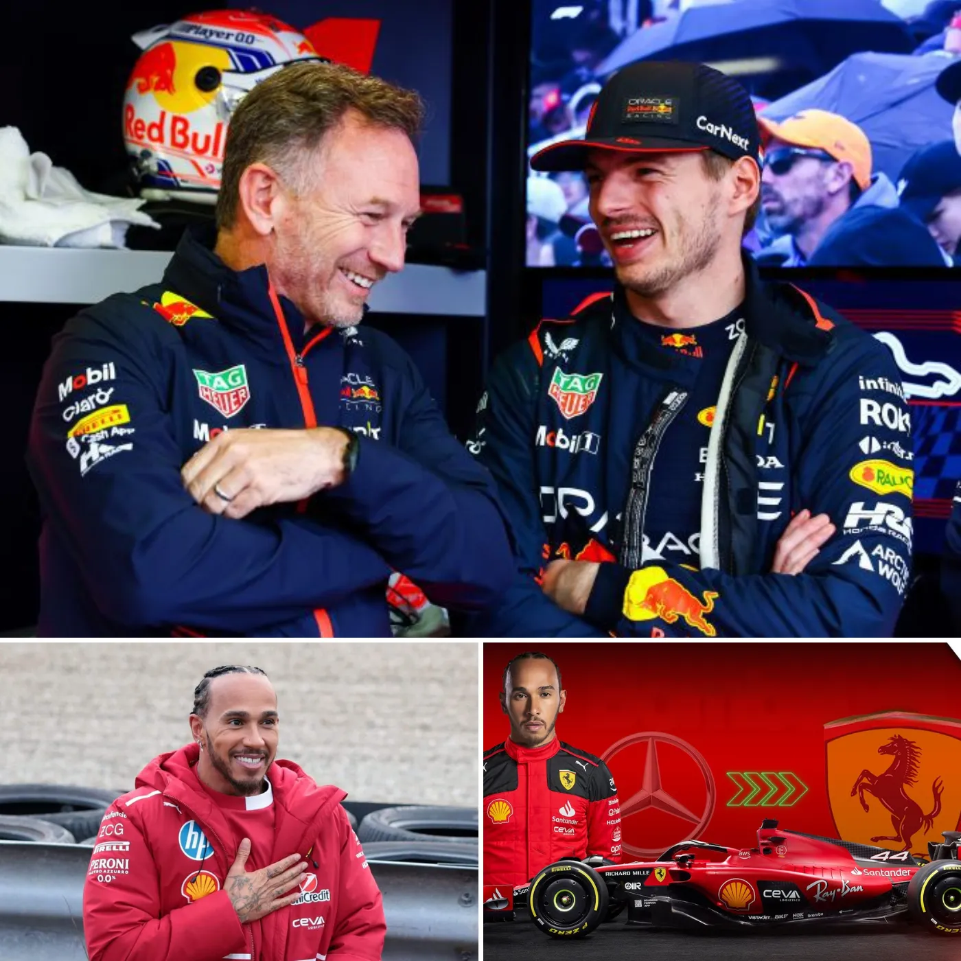 Horner and Verstappen issue Lewis Hamilton title verdict after Ferrari switch