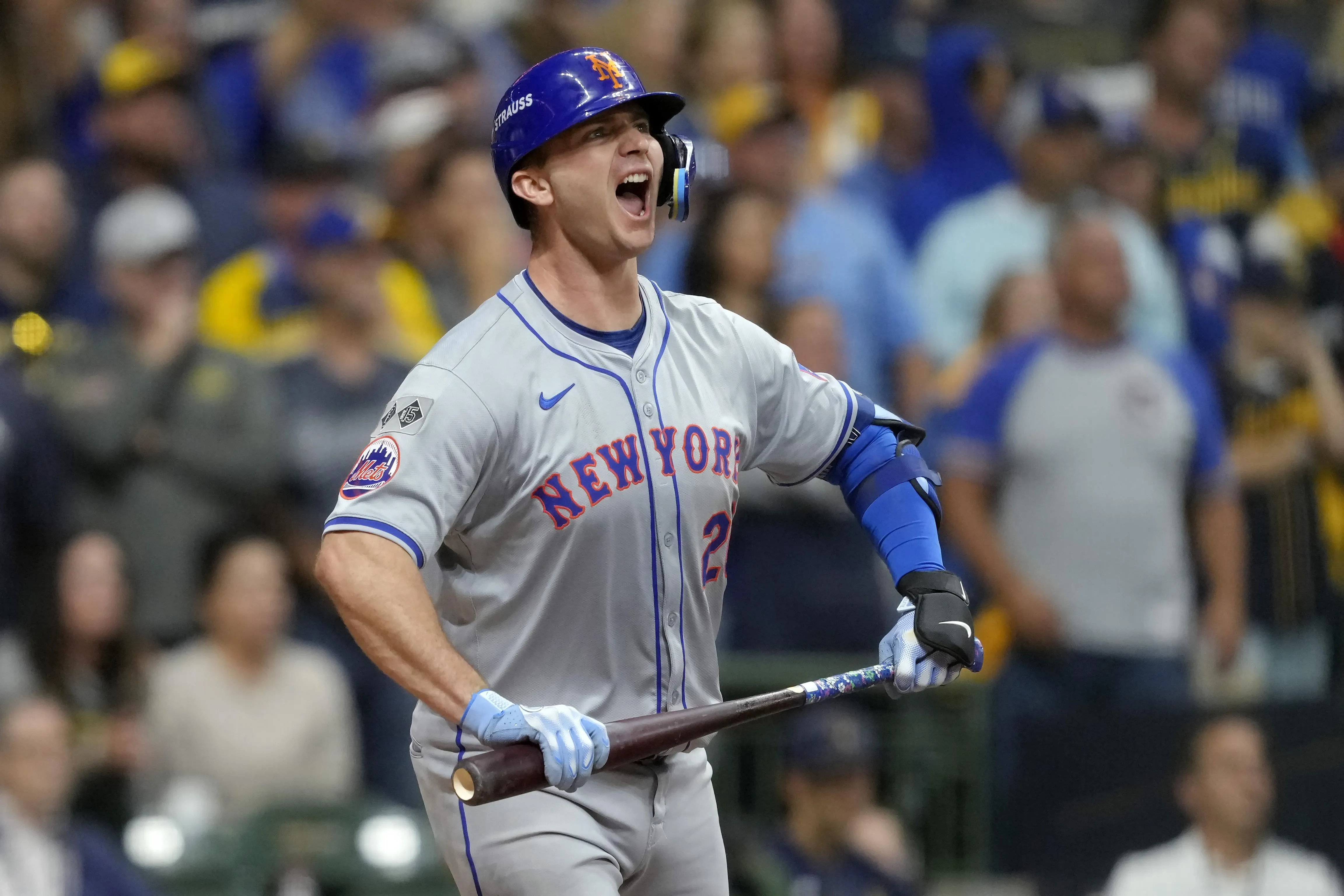 Pete Alonso Tests ABS System During Spring Training Game