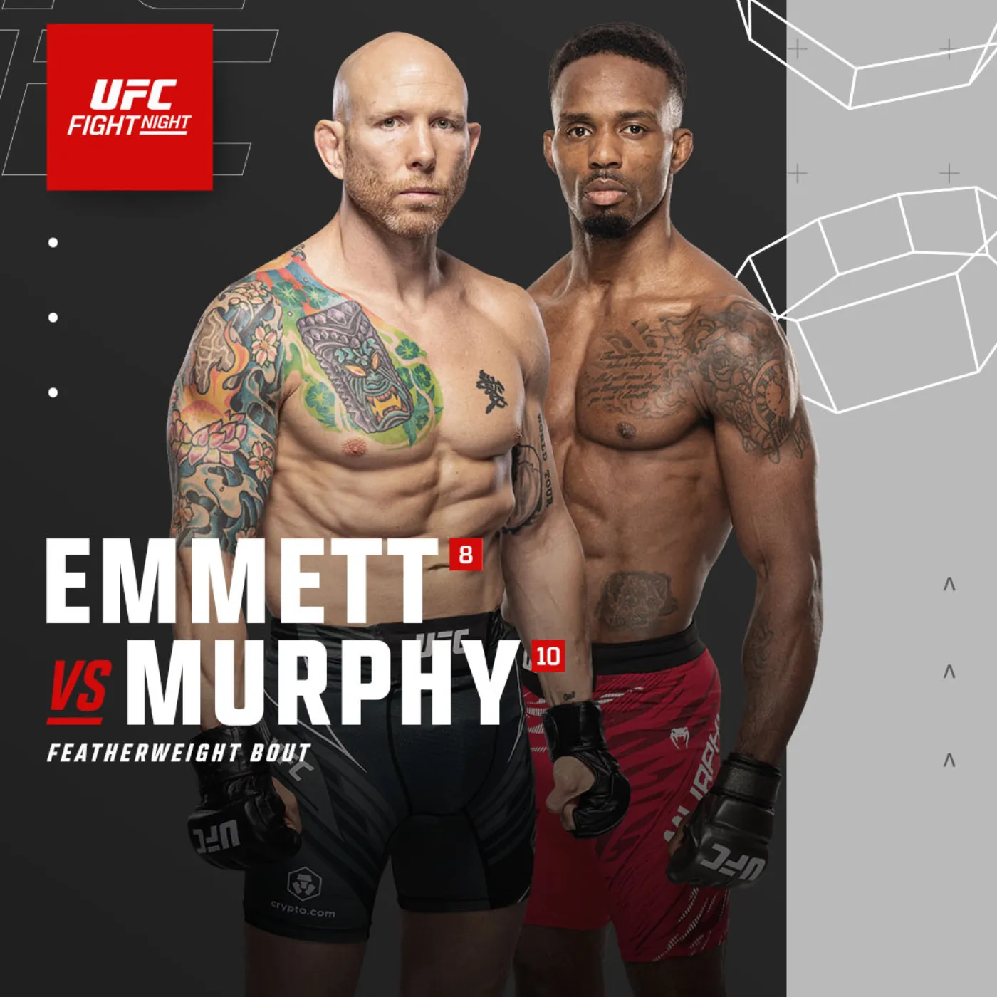 Josh Emmett vs Lerone Murphy. Tensions are high for this one… A dangerous knockout artist vs. an undefeated beast.