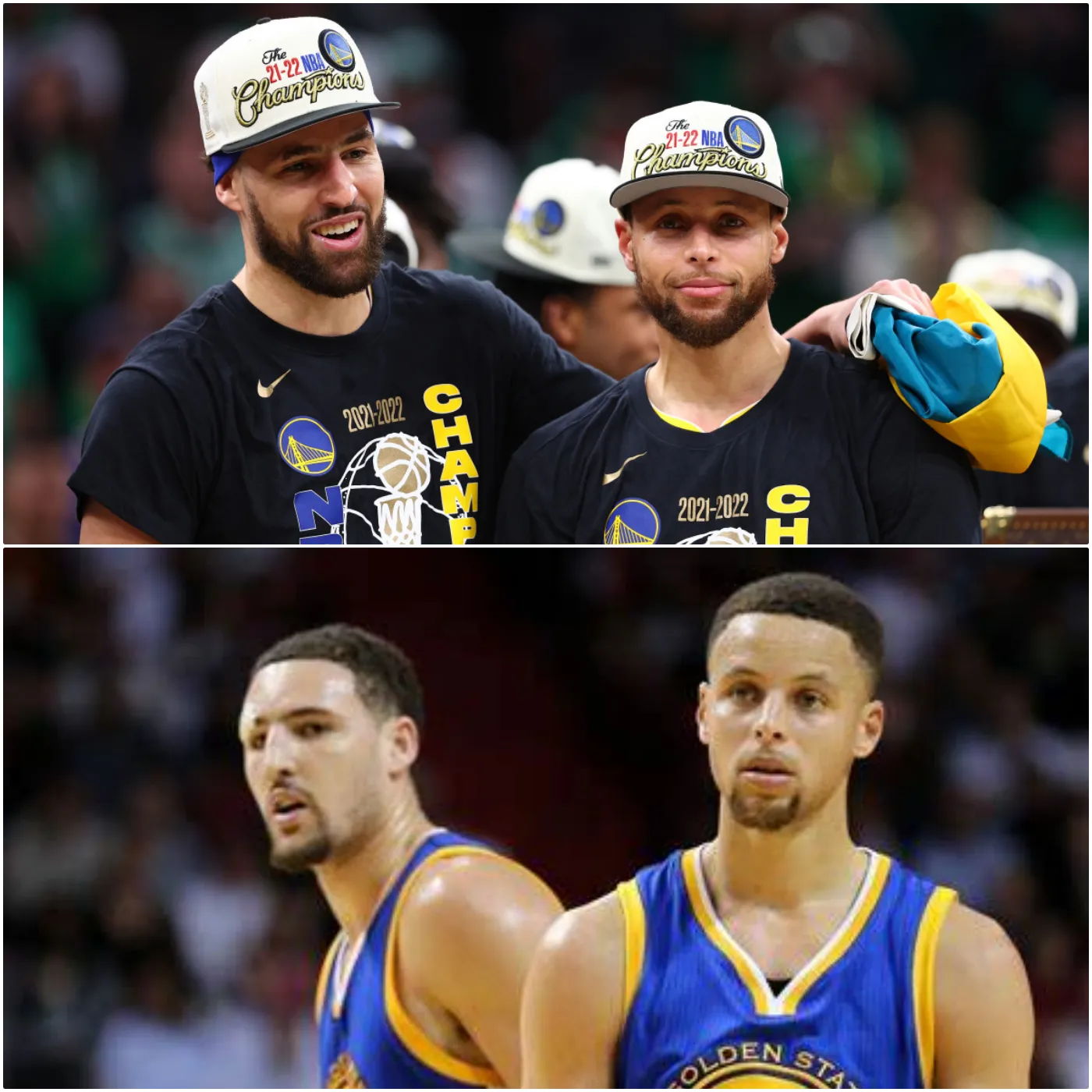 Klay Thompson’s Classic Reaction to Stephen Curry’s 'Night Night' Celebration