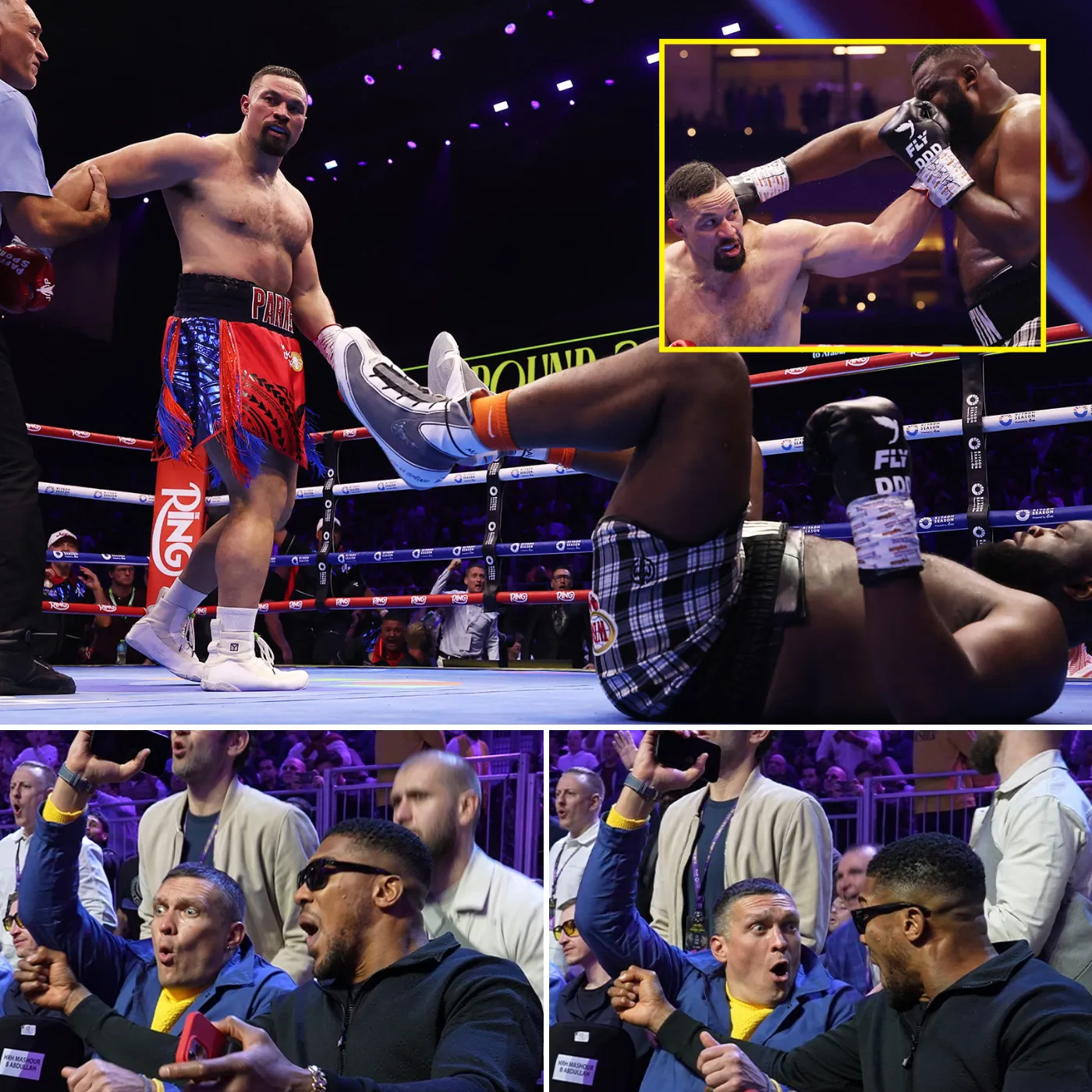 Usyk & AJ's Incredible Reaction to Joe Parker’s KO