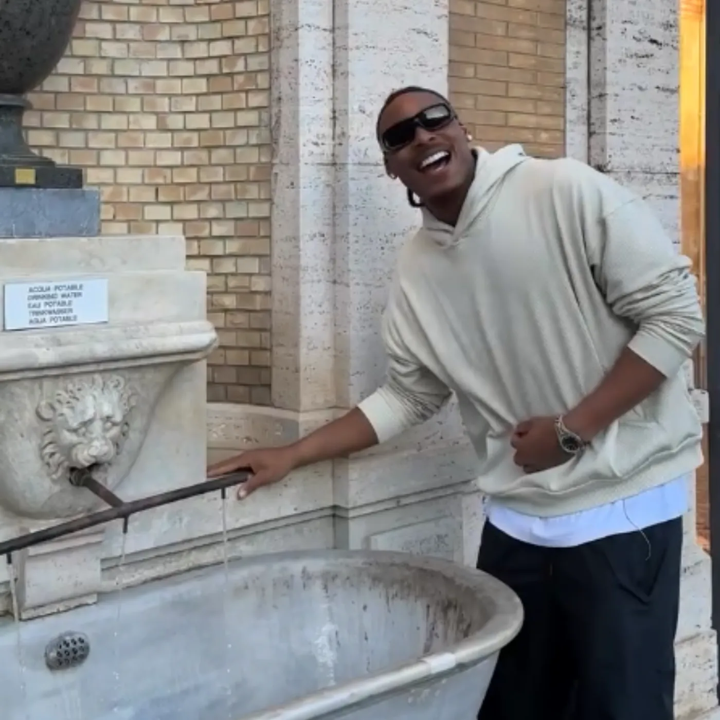 Justin Jefferson Shares a Joyful Moment with His Mom in Rome