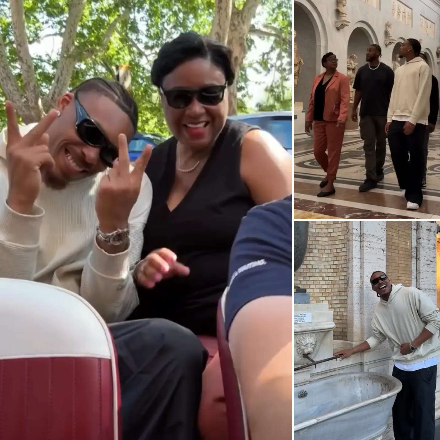 Justin Jefferson Shares a Joyful Moment with His Mom in Rome