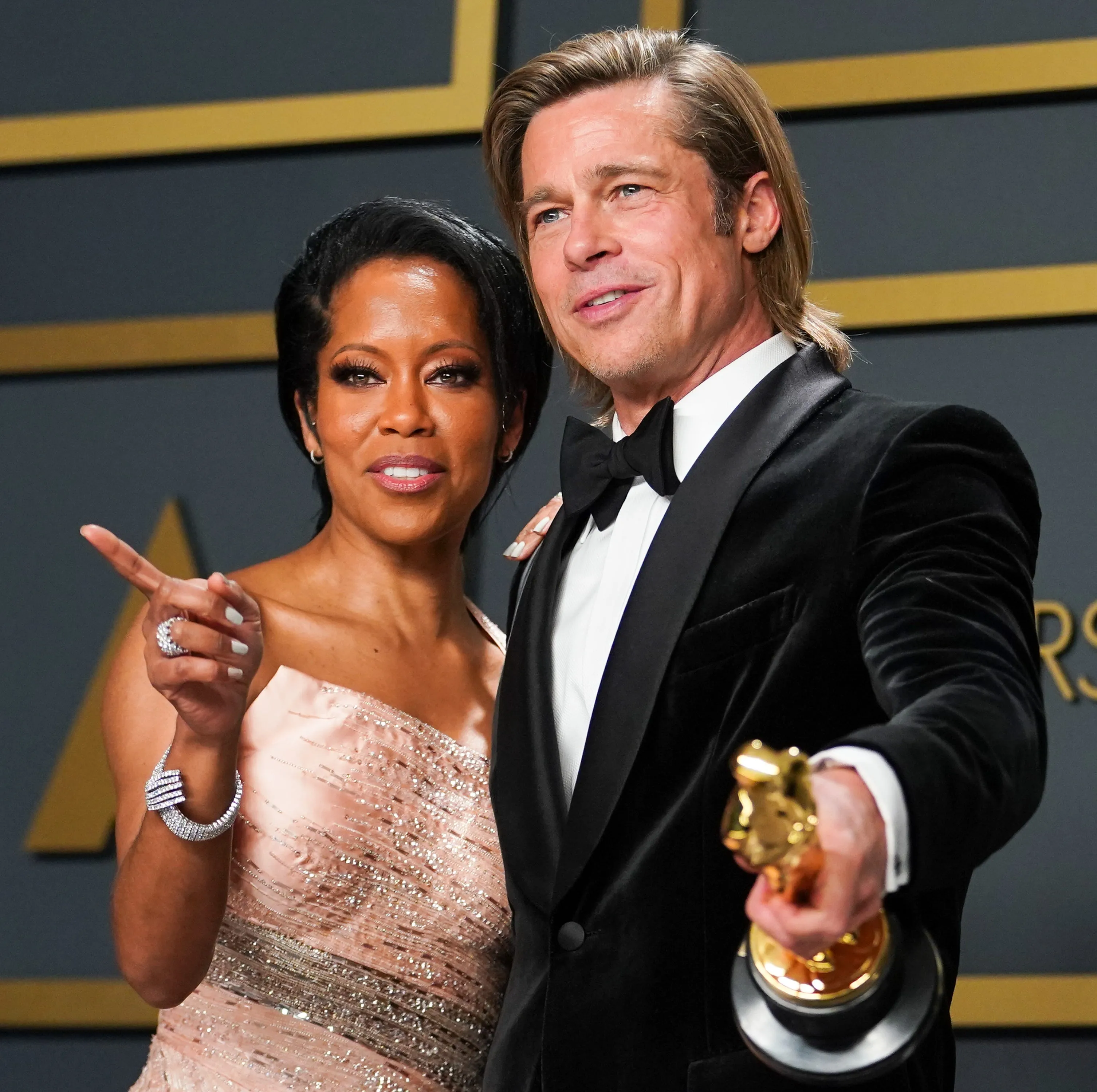 See Pictures of Brad Pitt and Regina King at the 2020 Oscars