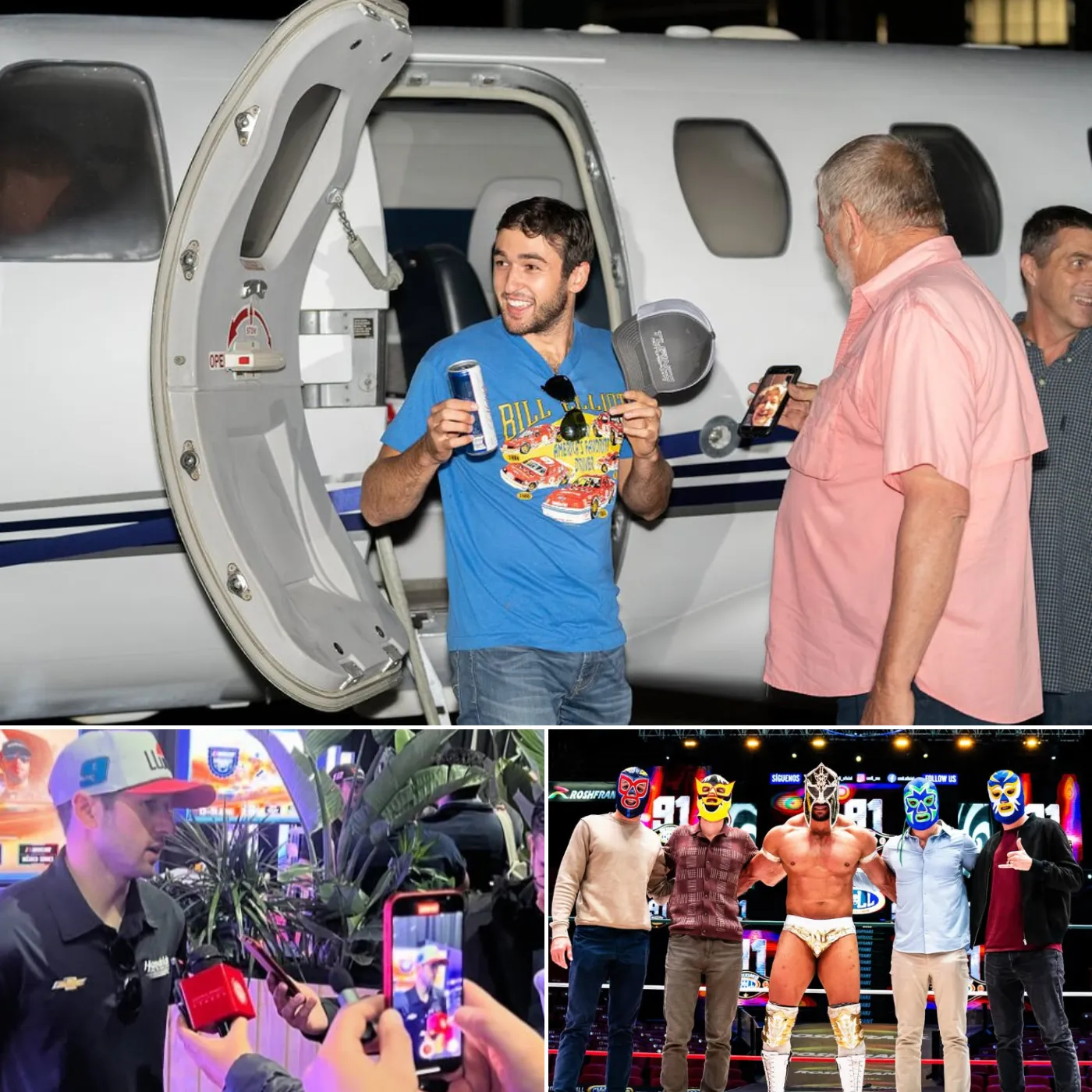 Chase Elliott Makes a Grand Entrance on a Million-Dollar Private Jet to Mexico for WWE!