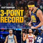 Stephen Curry's historic performance with 56 points broke Klay Thompson's record.