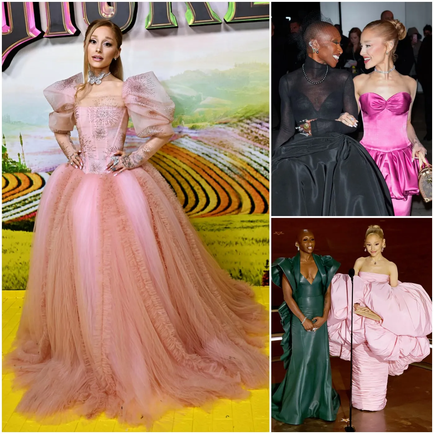 Ariana Grande & Cynthia Erivo’s "Wicked"-inspired fashion moments leading up to the 2025 Oscars are pure magic