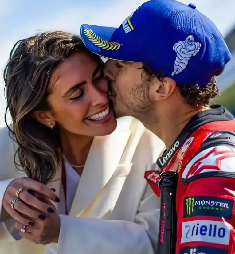 Pecco Bagnaia's wife, Domizia Castagnini, causes outrage: Claims Ducati's secret favoritism towards Marc Márquez cost her husband the 2024 championship