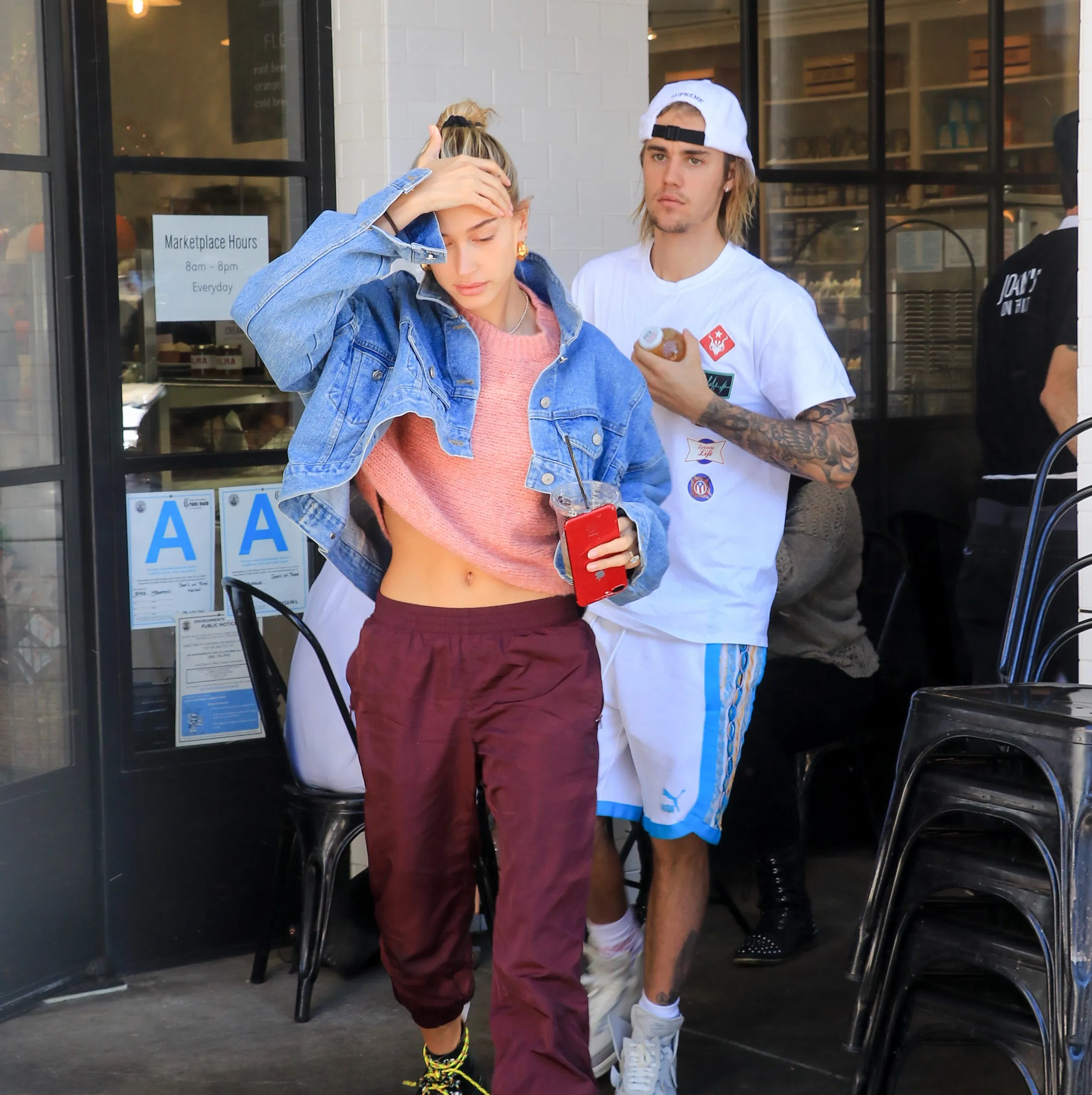 image_67d30c9382560 Hailey Bieber and Justin Bieber look stressed when spotted leaving a studio amid their relationship struggles