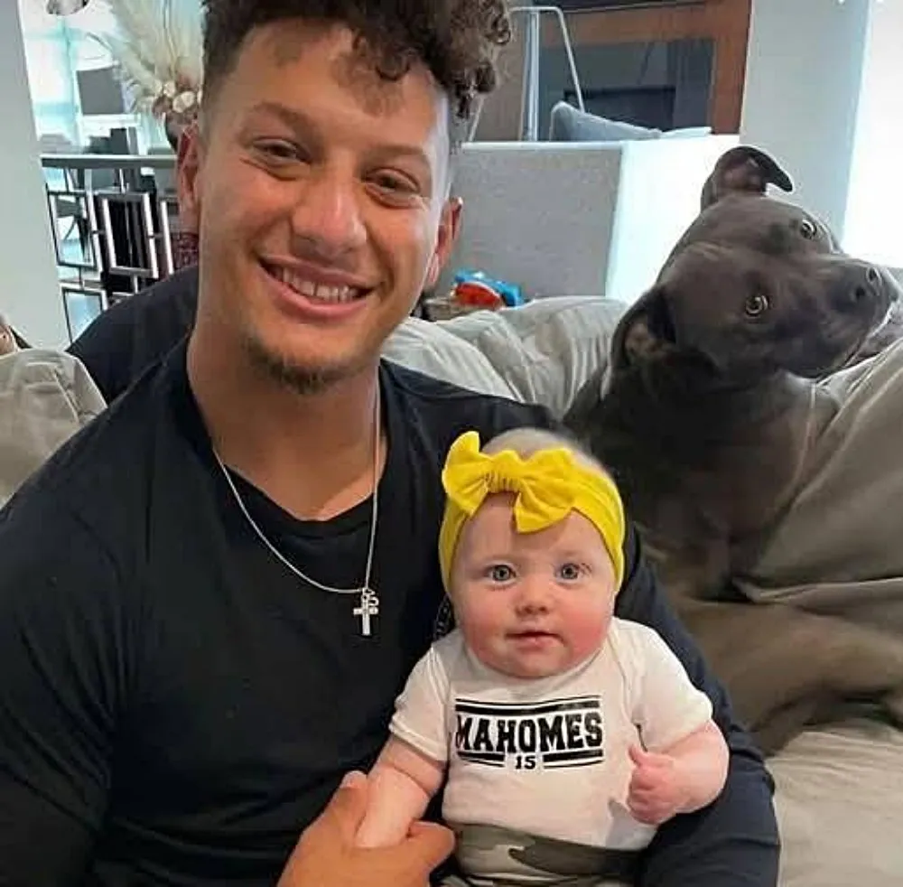 Patrick Mahomes first posted a photo of his third child on social media