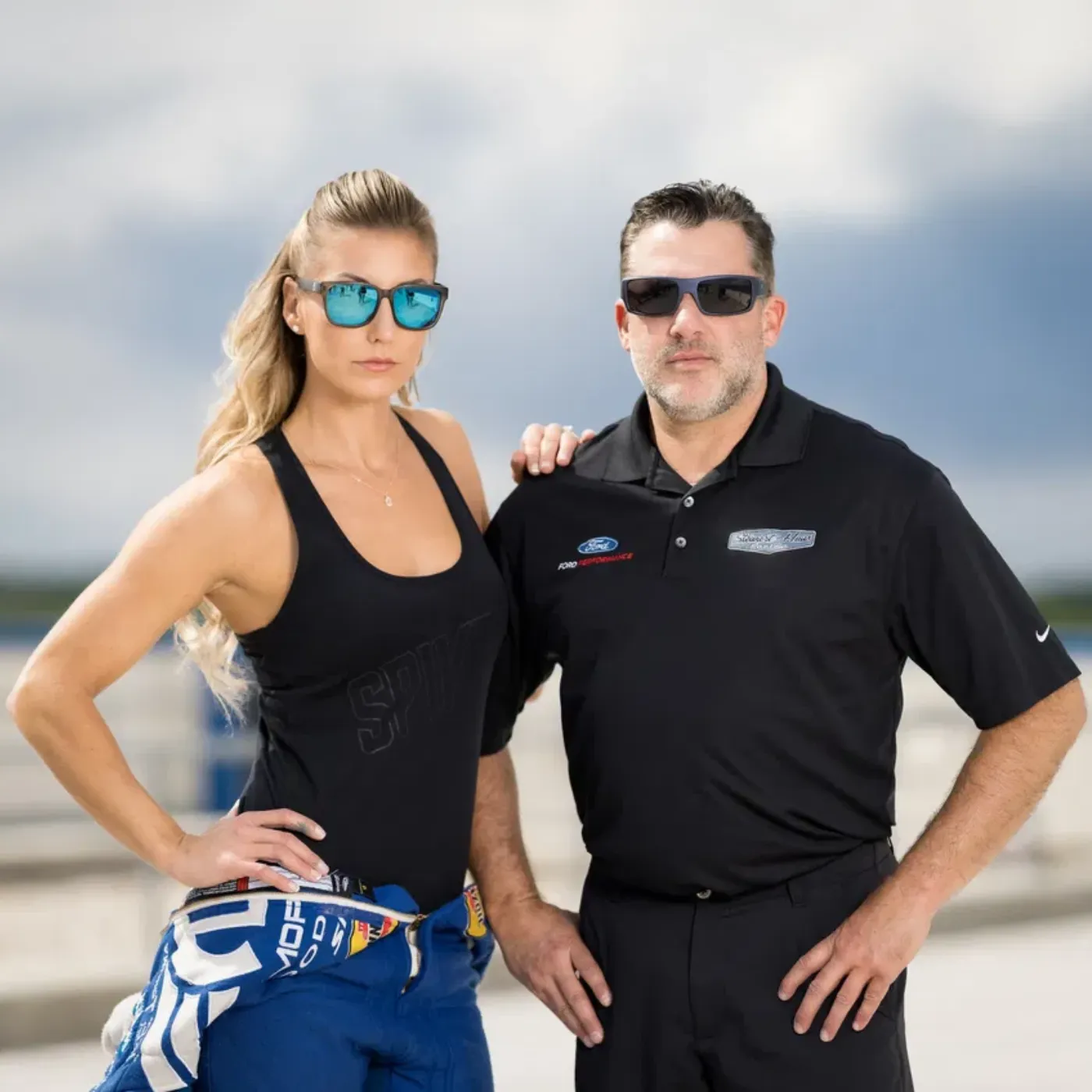 image_67deff751d593 Tony Stewart and Leah Pruett, a power couple on and off the track. 🏁❤️