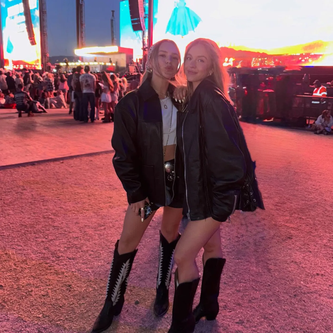 image_681398ee475a9 Sydney Sweeney’s Bold Leather Cowgirl Look at Stagecoach Steals the Show