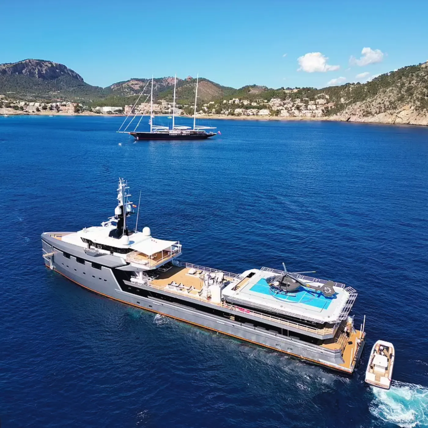 Jeff Bezos $75 Million Floating Palace Has Vinyl Room Dog Park and Pickleball Court