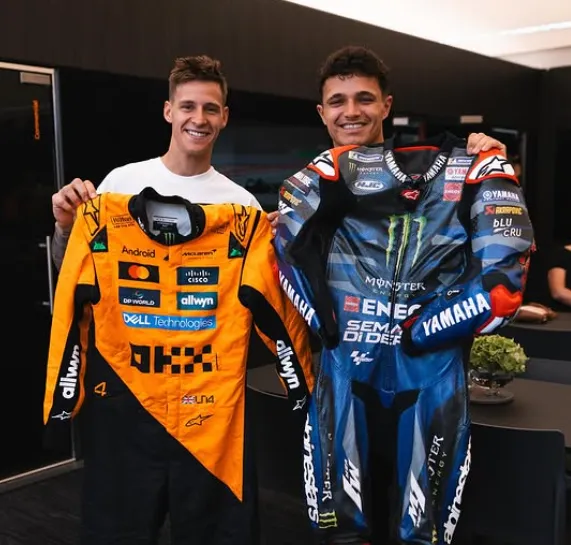 Quartararo Escapes Silverstone: The Secret Meeting with Hamilton, Leclerc, and a Special Gift from Norris!