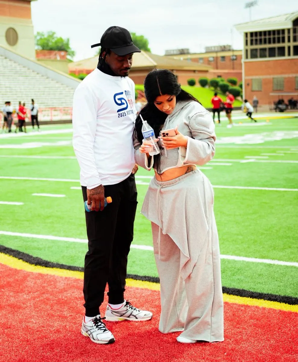 Wait, Cardi B & NFL’s Stefon Diggs Were Caught On Camera Engaging In Heavy PDA at Youth Football Camp
