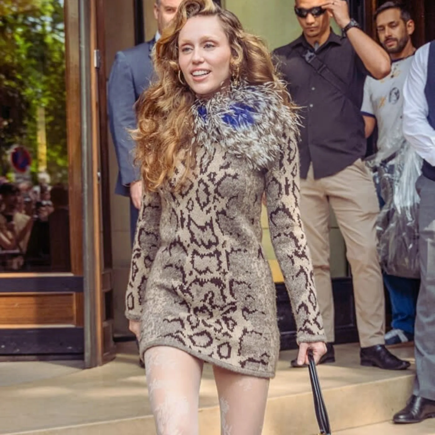image_685264dbd5ac2 Miley Cyrus Sparks Fashion Frenzy with Bleached Brows and Fierce Cheetah Mini