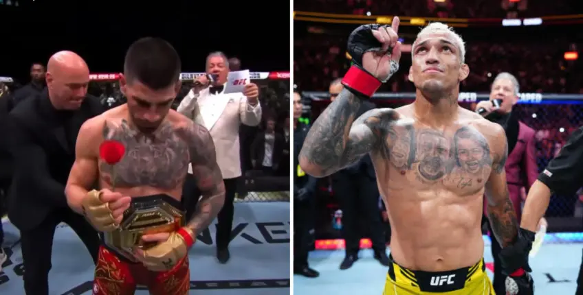 image_6853c7617f12c Topuria said exactly 7 words that left Charles Oliveira's entire training camp "stunned"!