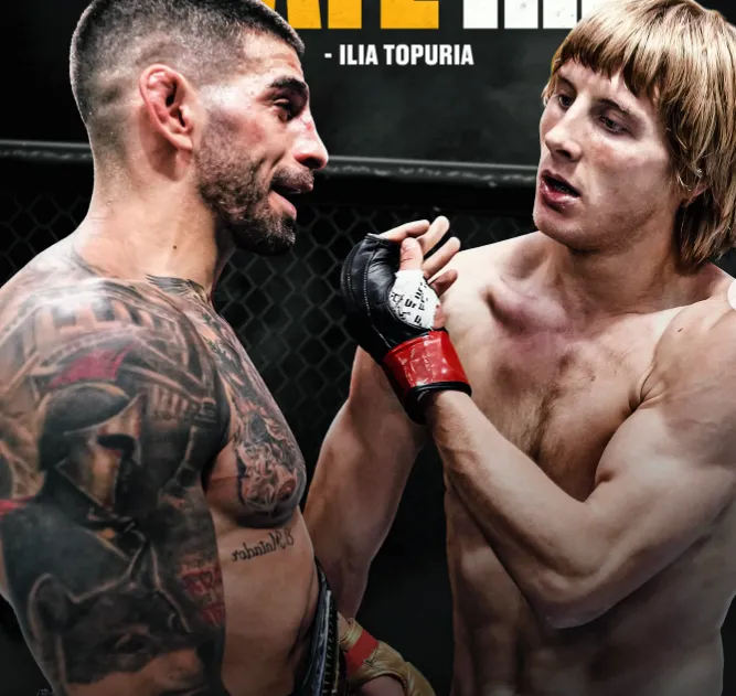 Ilia Topuria warns Islam Makhachev is hiding and preparing to "kick" Paddy Pimblett.