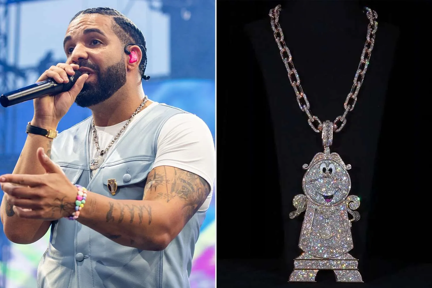 [MUST SEE] Drake Flexes 155-Carat Diamond Chain at Wireless – Worth More Than Your House?
