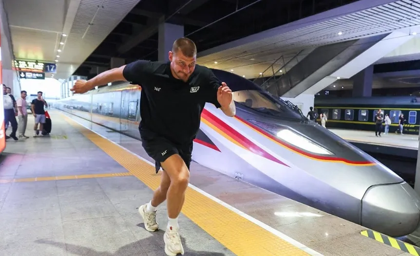Nikola Jokic Causes a Stir Online as He Challenges a High-Speed Train to a Race - The Result is Shocking!