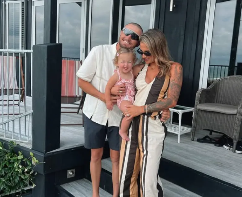 Taking a break from the motorcycle - Jack Miller enjoys summer with his wife and children