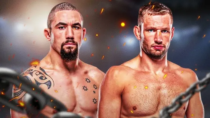 image_68830d6162341 Whittaker didn't need to use much force to defeat his opponent - he just flicked his fingers enough to knock Reinier de Ridder out.