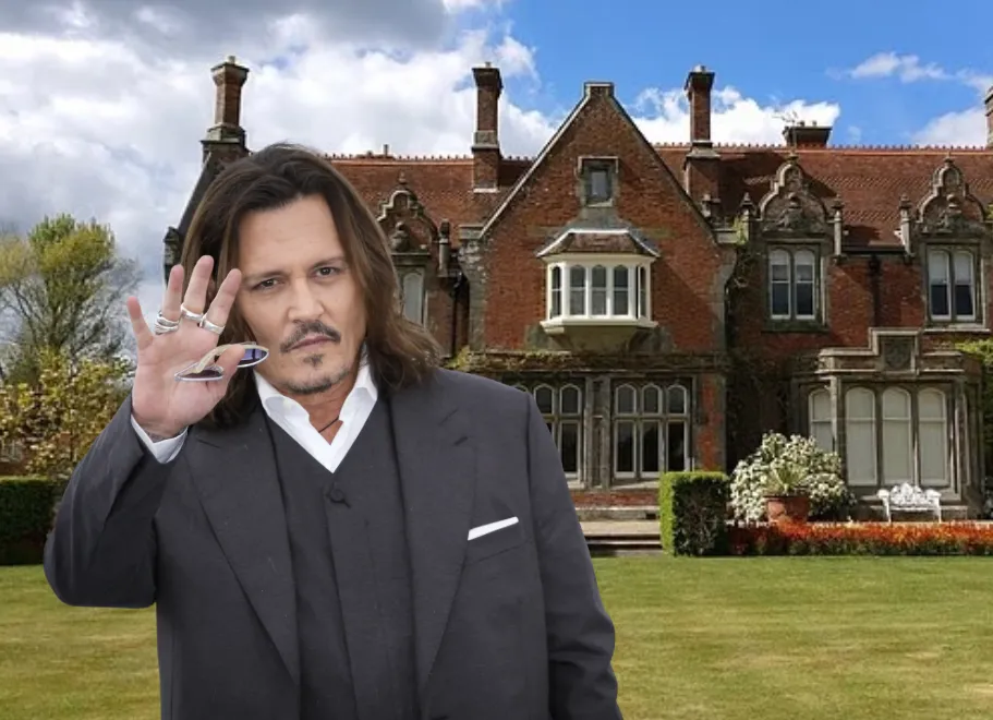 What is Johnny Depp hiding in the old mansion in the English countryside?