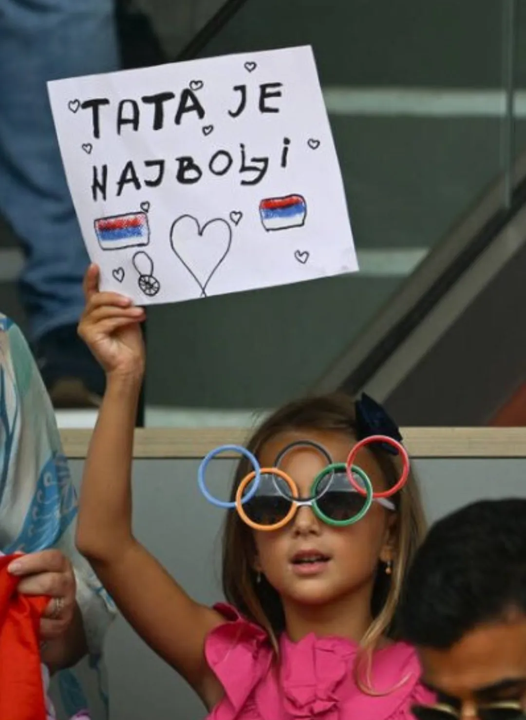 image_68902245b6ea2 Novak Djokovic's Daughter Tara Held Up a Sign Saying ‘My Daddy Is the Best’ — One Hour Later, He Made Olympic History