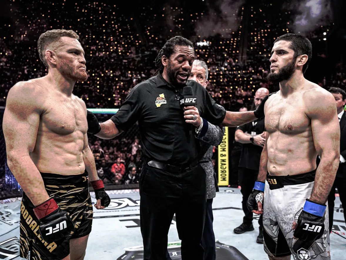 Khabib drops the "schedule bomb" for Makhachev vs. Maddalena.