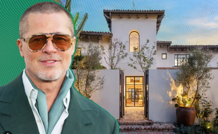 Brad Pitt Just Bought a $12 Million Spanish-Style Villa From a Rock Legend