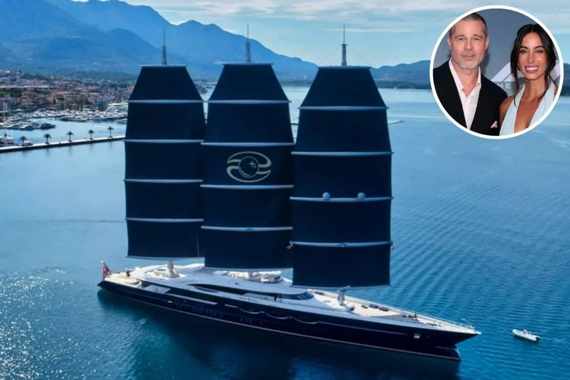 image_6892ff0c15cb8 After His F1 Triumph, Brad Pitt Sets Sail With Ines de Ramon on a $300M Superyacht