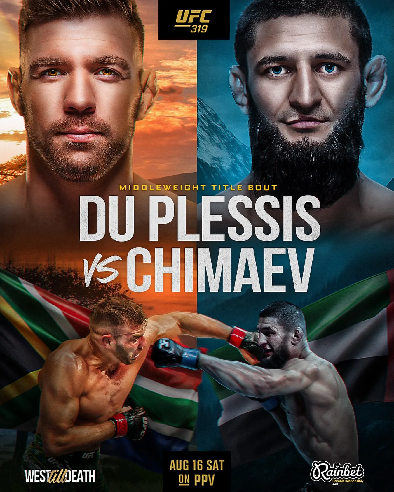The most anticipated and breathtaking confrontation between Dricus Du Plessis & Khamzat Chimaev.