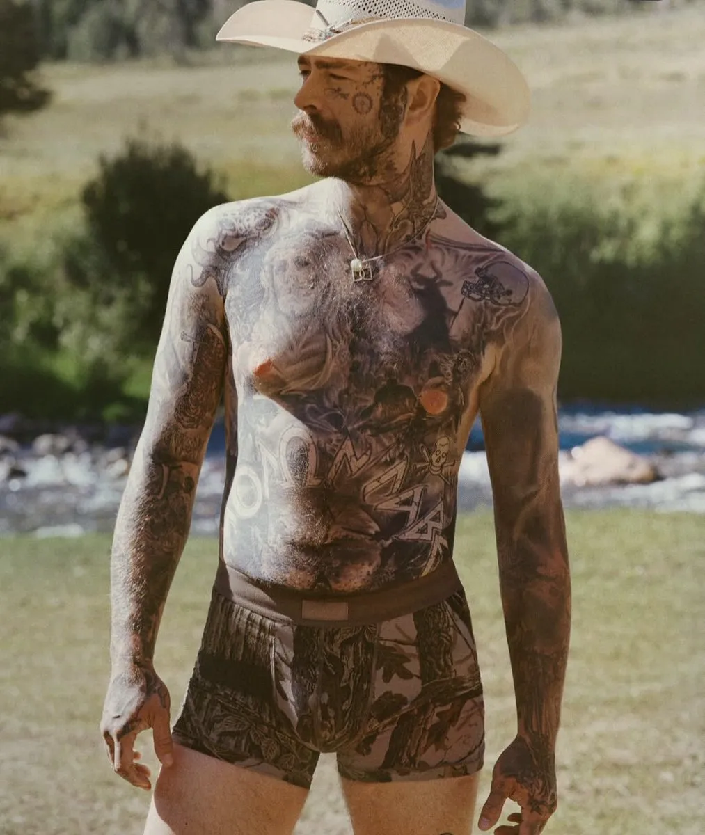 image_68a57cc8175fd Fans Can’t Believe Post Malone’s Transformation in Kim Kardashian’s New SKIMS Campaign