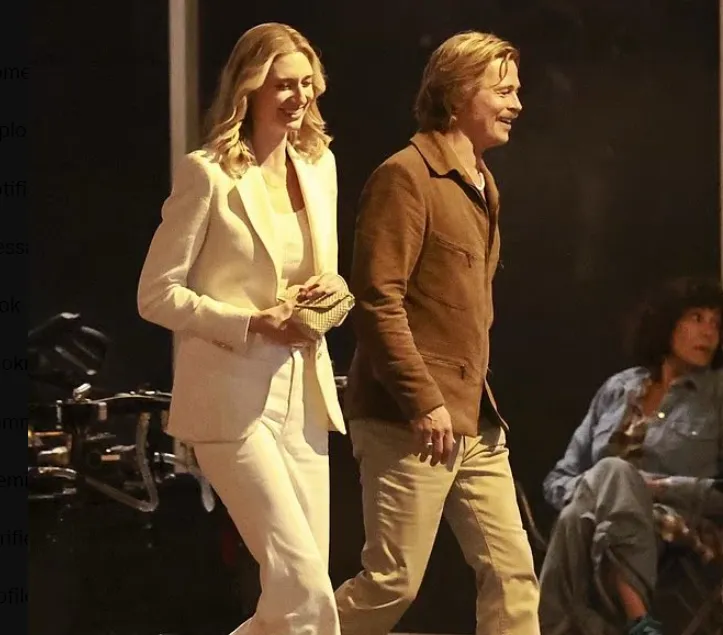 Brad Pitt and Elizabeth Debicki Captured on 'TAOCB' Filming Location!