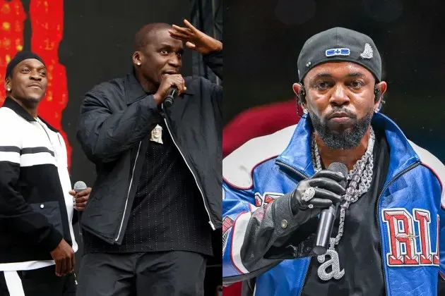 image_68aae40fd2e16 Clipse Shook LA by Bringing Out Kendrick Lamar – and the Internet Exploded Over the Shocking ‘Chains & Whips’ Debut!