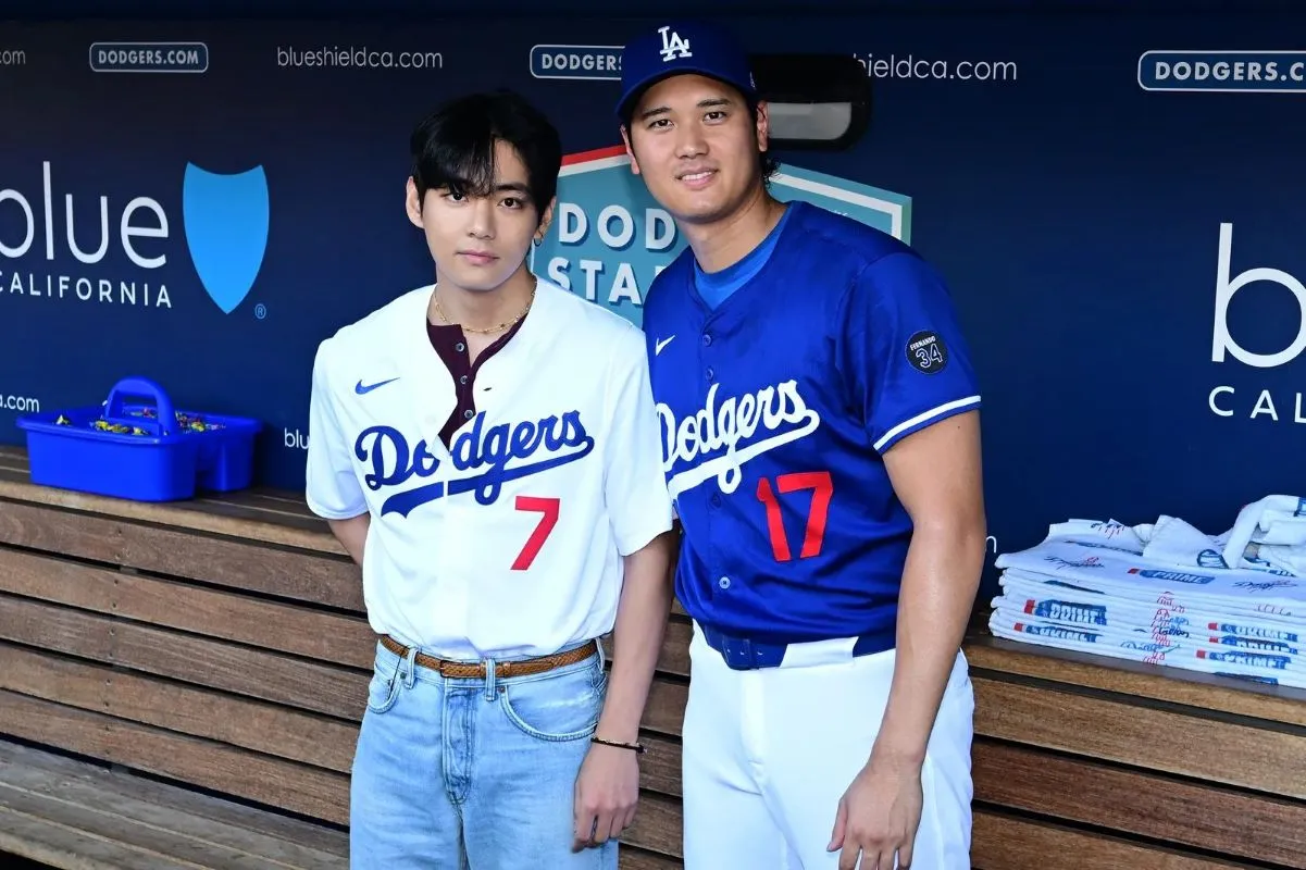 Shohei Ohtani Steals the Spotlight at Dodger Stadium as BTS Star V Joins Him for an Unforgettable First Pitch Moment