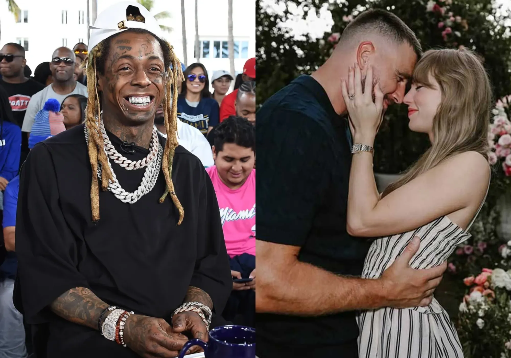Lil Wayne congratulates Taylor Swift and Travis Kelce's engagement, 7 months after saying 'I hate' the Chiefs