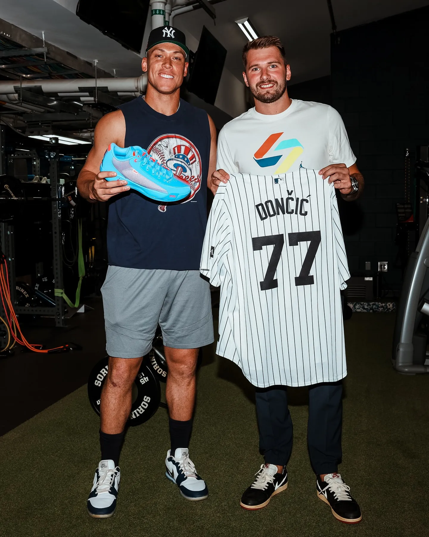 A unique collaboration between a baseball superstar and a basketball superstar. What event will Luka Doncic & Aaron Judge collaborate on?